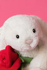 Jellycat Cream Bunny With Rose