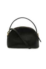 Larissa Double Zip Dome Crossbody Black