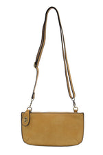 Mini Crossbody Wristlet Clutch Golden Tan