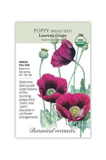 Botanical Interests Lauren's Grape Bread Poppy Organic Seeds