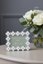 Olivia Riegel Enamel Clover Frame 2.5"x3.5" White