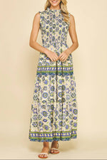 Floral Tiered Maxi Dress Large