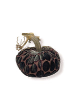 Plush Pumpkin Velvet Pumpkin 4" Green Gold Dot