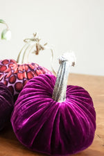 Plush Pumpkin Velvet Pumpkin 8" Magenta