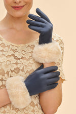Powder Design Bettina FF Cuff Gloves Navy/Cream