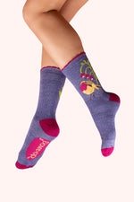 Powder Design Glitter Ankle Socks Robin Red Breast