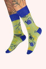 Powder Design Men's Socks Greenfingers Sage