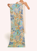 Powder Design Cotton Scarf Springtime Floral-Denim Blue