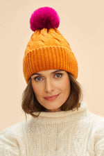 Powder Design Svana Bobble Hat Tangerine