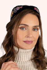 Powder Design Velvet Headband Midnight Posy