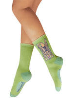 Powder Design Ladies' Ankle Socks Ikat Tiger Mint