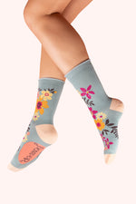 Powder Design Ankle Socks Floral Spray Ice