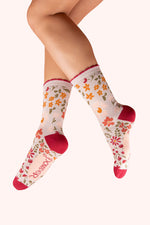 Powder Design Ankle Socks Flower Meadow Cream