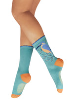 Powder Design Women's Ankle Socks Dignified Kingfisher