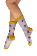 Powder Design Women's Ankle Socks Lovely Ladybird Lilac