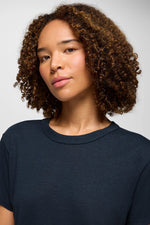 Women's Cozy Up Short Sleeve Crew Small Stormy Night Heather