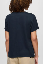 Women's Cozy Up Short Sleeve Crew Large Stormy Night Heather