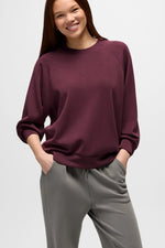 Women's Shea Crewneck Sweater Extra Small Deep Vino