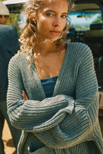 Women's Sunday River Long Cardigan Small Thyme