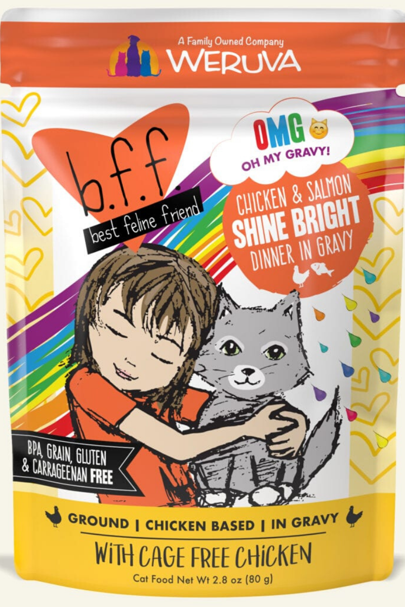 Weruva BFF OMG Chicken Salmon Shine Bright Pouch oz