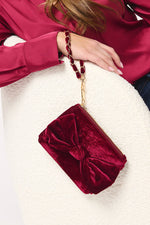 Shiraleah Bea Bow Wristlet Wine