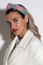 Shiraleah Boucle Knotted Headband Pink