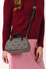 Shiraleah Vallerie Tweed Mini Top Handle Bag Grey