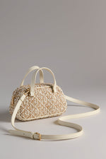 Shiraleah Vallerie Tweed Mini Top Handle Bag Gold