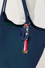 Shiraleah Anchor Bag Charm Key Ring Navy