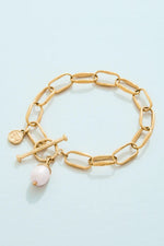 Spartina Splash Collection Bluffton Toggle Bracelet 7.5" Pearl