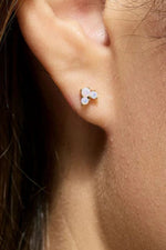 Spartina Splash Collection Bubbles Flat Back Stud Earrings Rose Opal
