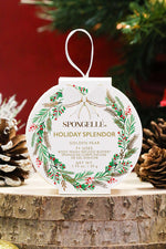 Spongelle Holiday Splendor Golden Pear Holiday Wreath Body Buffer
