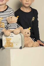 Steiff Jimmy Teddy Bear in Suitcase Golden Brown