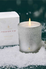 Thymes Frasier Fir Flocked Votive Candle