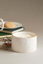 Thymes Frasier Fir Gilded Ceramic Poured Candle 3-Wick