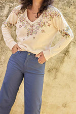 Toad & Co. Women's Bianca Patterned Pullover L Salt Print