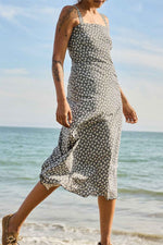 Toad & Co. Women's Sunkissed Tank Midi Dress M Black and Salt Print