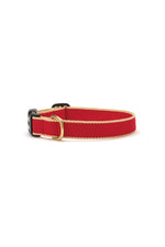 Up Country Bamboo Dog Collar Small Narrow Red & Tan