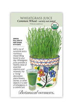 Botanical Interests Wheatgrass Juice Organic Seeds