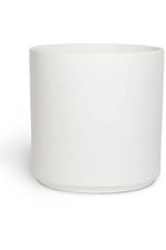 POT, CYLINDER MDRN CRMC 15" WH