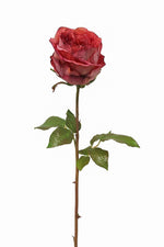 Faux Rose Dutchess Bud Stem 21.5" Rust