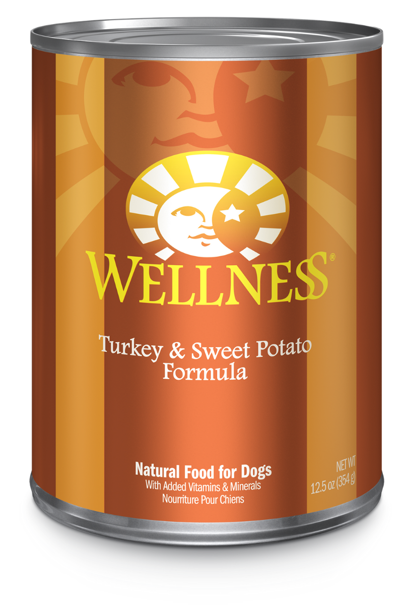 Wellness Turkey & Sweet Potato Recipe Wet Dog Food 12.5 oz