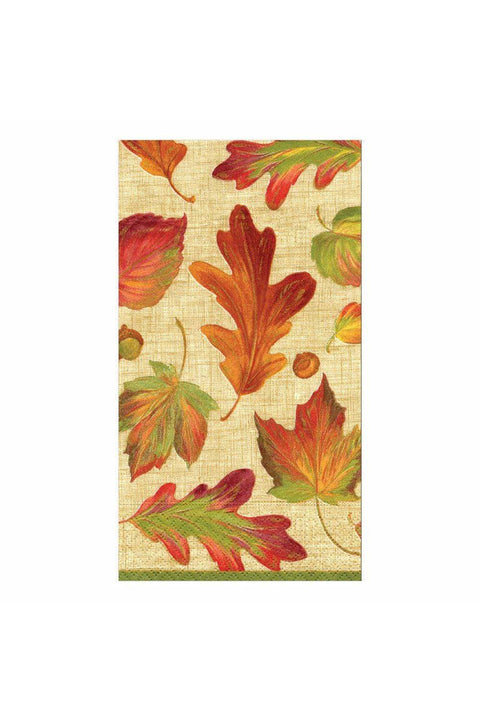 NAPKIN, GUEST LINEN LEAVES NAT