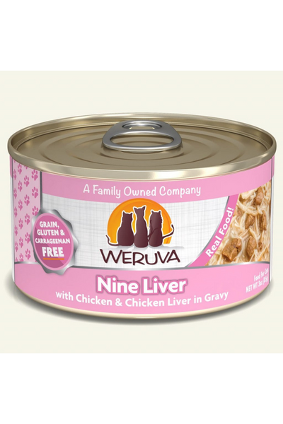 Weruva Classic Nine Liver with Chicken & Chicken Liver in Gravy Canned Cat Food 3 oz