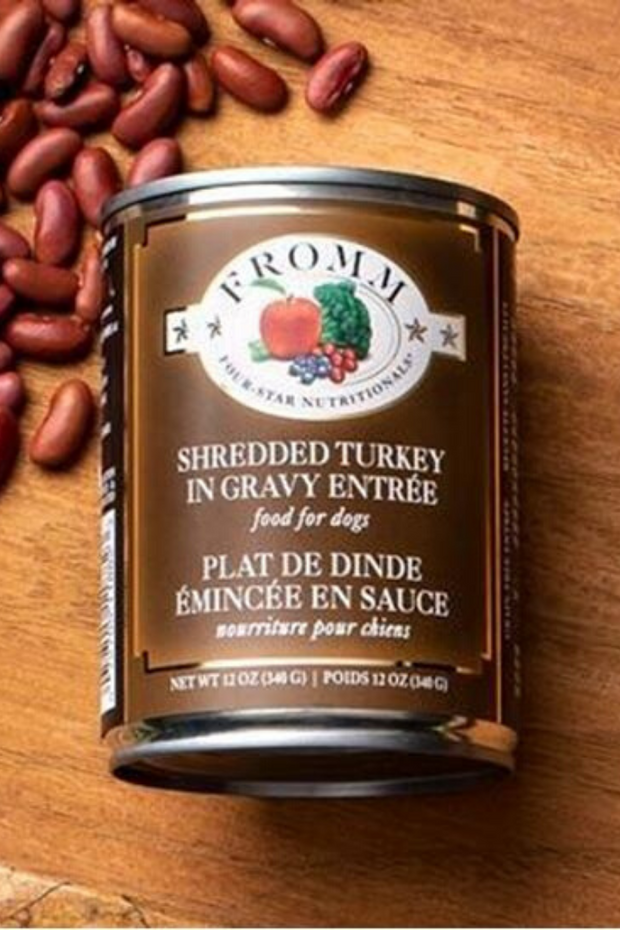 Fromm Shredded Turkey in Gravy Entree Can 12 oz