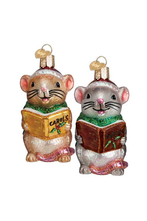 Caroling Mouse Ornament Assorted