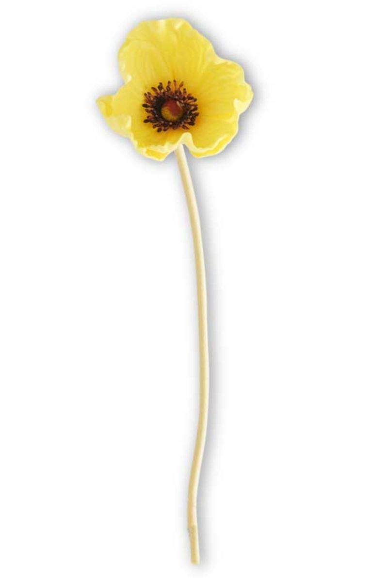 SILK STEM MINI POPPY YELLW 9.5