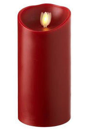 CANDLE, 3.5X7" RED FLICKER-SCE
