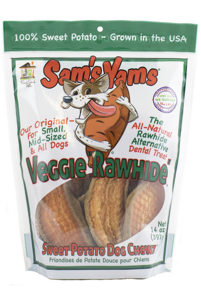 Sam's Yams Veggie Rawhide Dog Treats 14 oz