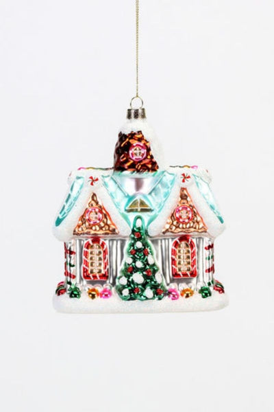 Ornament Glass Gingerbread Cottage